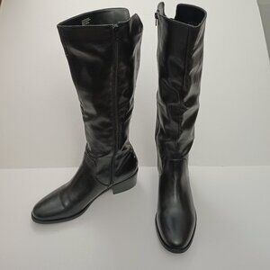 BAR III Womens Black Stretch Gore Vayla Round Toe Block Heel Riding Boot 10 M